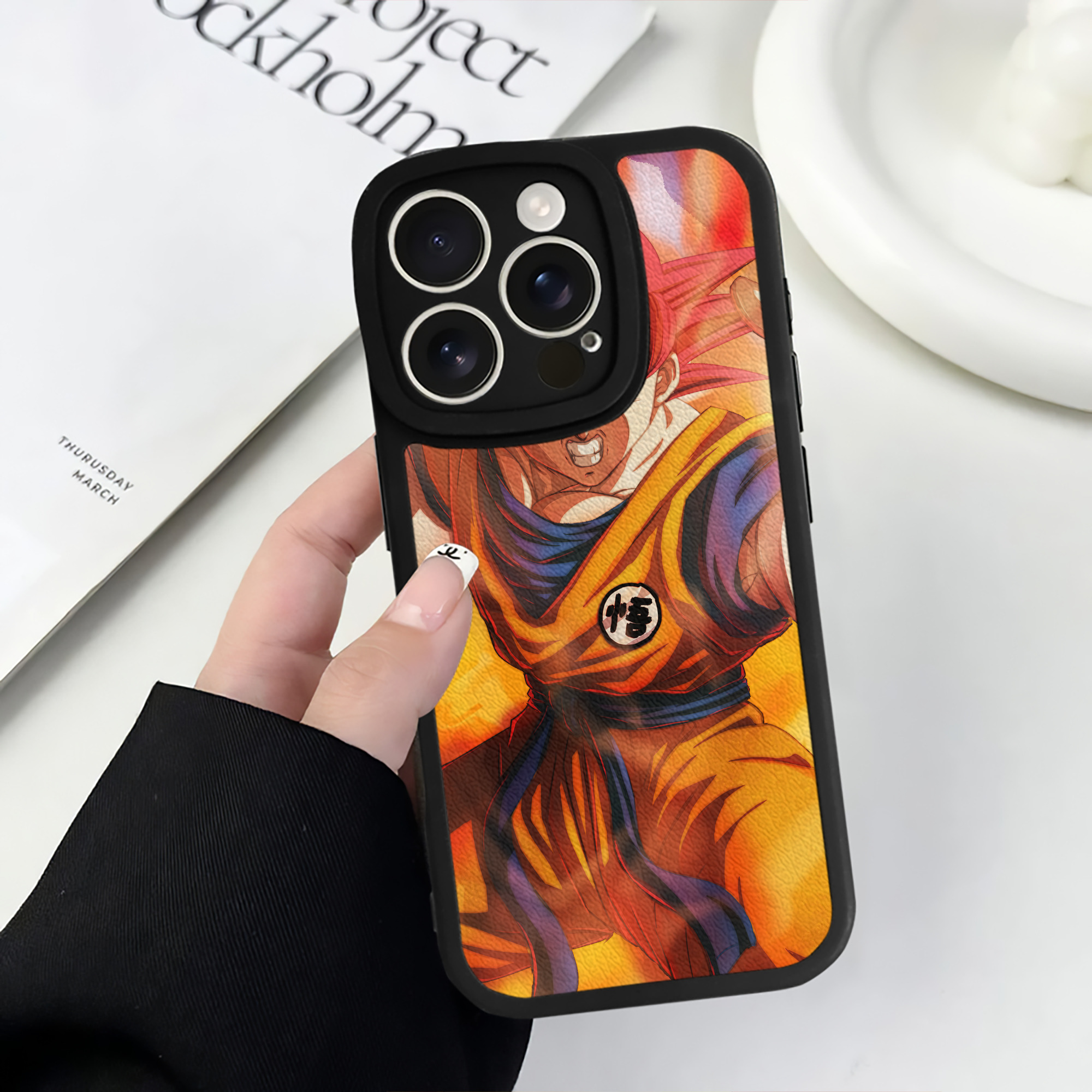 （画像用） ドラゴンボール DRAGON BALL 【iPhone 16シリーズ対応】シリコンスマホケース（レザー調） 材質：シリコン